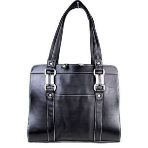 Perlina Black Tote Bag